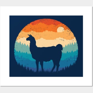 Retro Alpaca Posters and Art